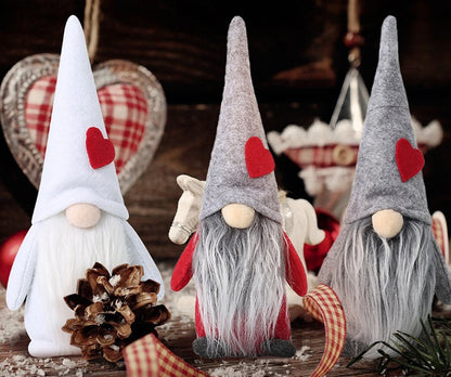 Christmas faceless doll ornaments