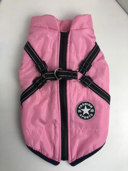 Waterproof Dog Jacket with Harness, Small to Large
