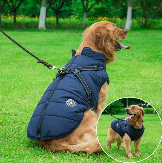Waterproof Dog Jacket with Harness, Small to Large