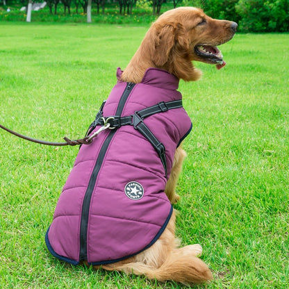 Waterproof Dog Jacket with Harness, Small to Large
