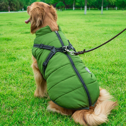 Waterproof Dog Jacket with Harness, Small to Large